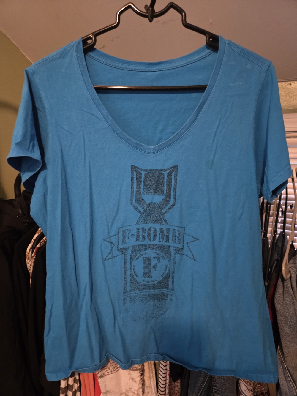 Womens F-Bomb V Neck T-Shirt